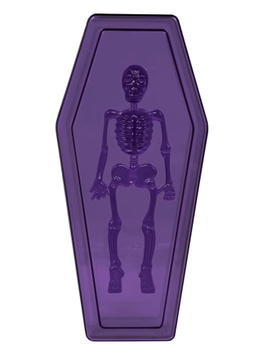 Boite cercueil violette 19 cm