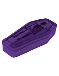 Boite cercueil violette 19 cm