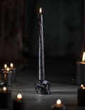 Bougeoir tête de mort noire 5 cm