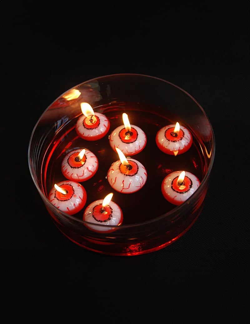 Bougie flottante Oeil ensanglanté Halloween 4 cm