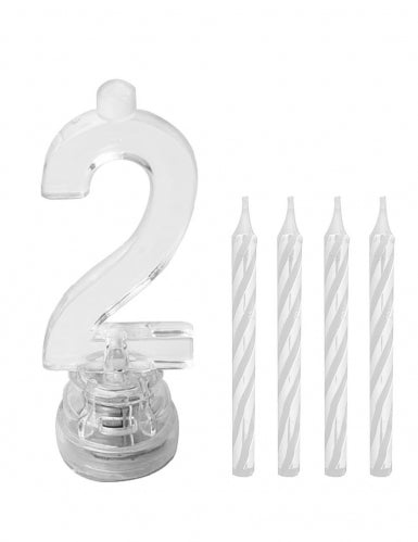 Bougies lumineuses LED chiffre 2