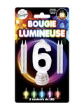 Bougies lumineuses LED chiffre 6