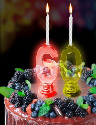 Bougies lumineuses LED chiffre 6