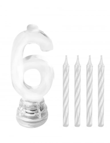 Bougies lumineuses LED chiffre 6