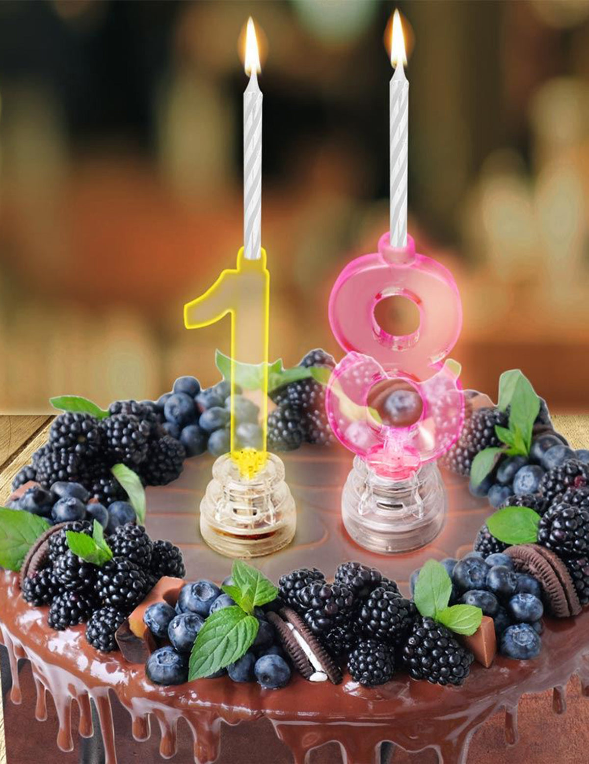 Bougies lumineuses LED chiffre 8