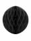 Boule en papier alvéolé noir 20 cm