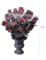 Bouquet roses rouges toile d'araignée 35 cm Halloween