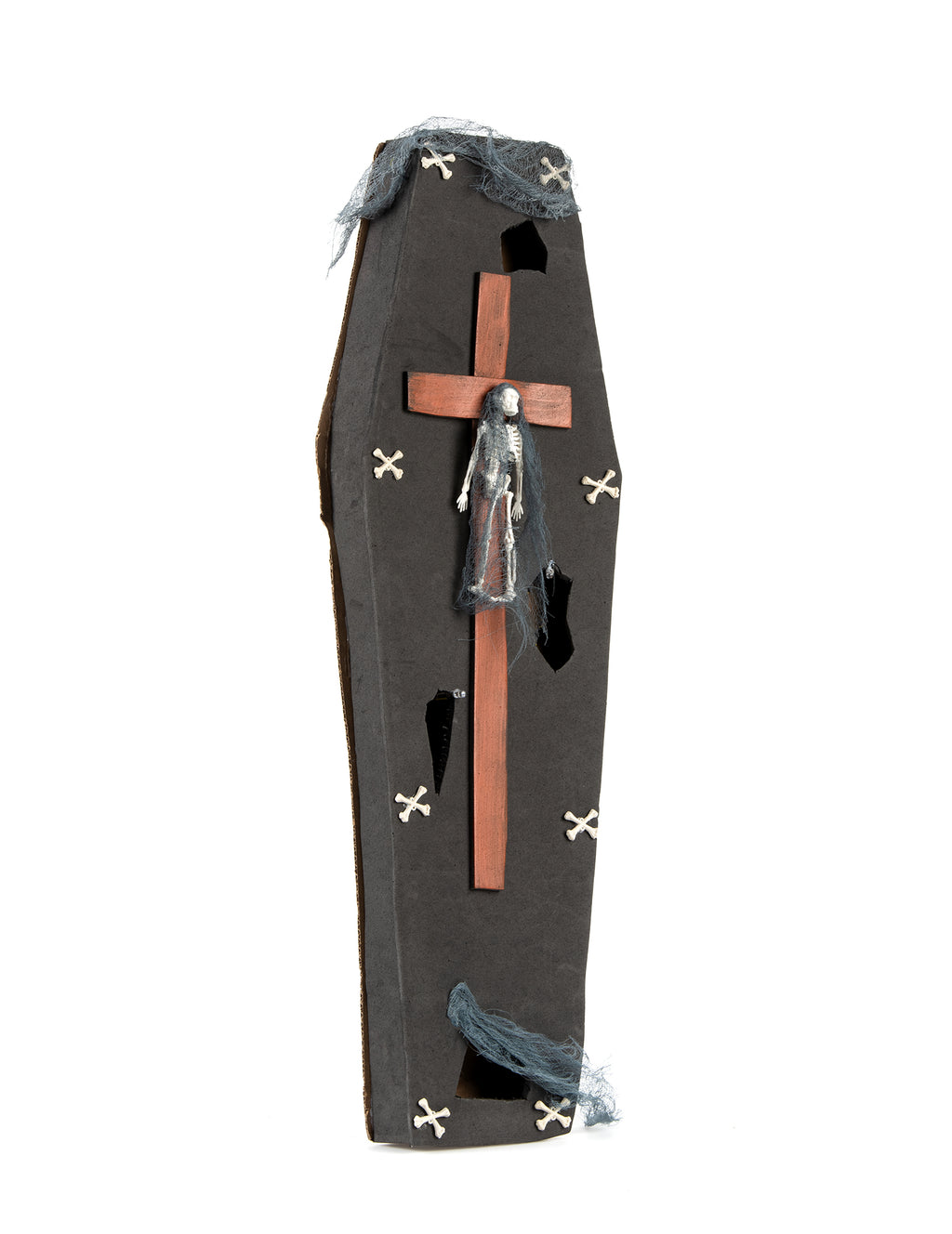 Le caveau du vampire — cercueil avec croix, 71 cm