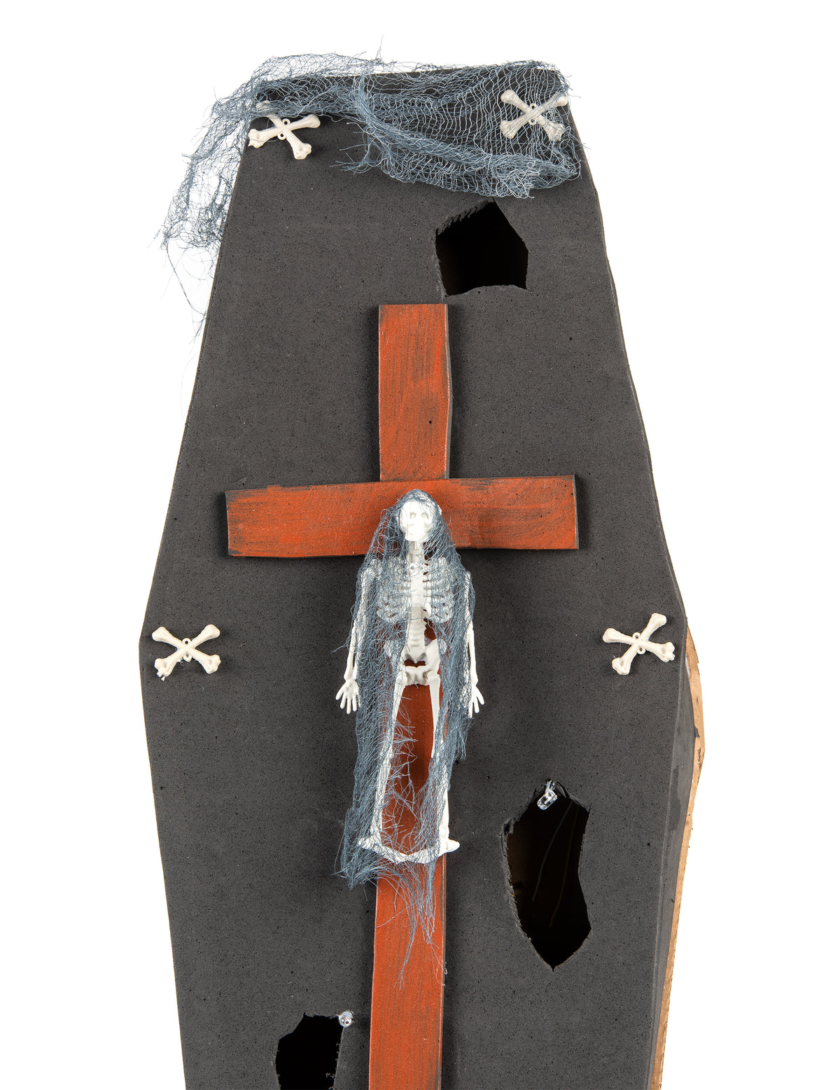 Le caveau du vampire — cercueil avec croix, 71 cm