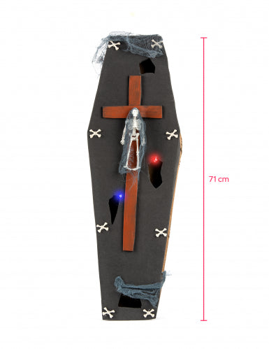 Cercueil avec croix 71 cm Halloween