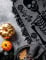 Chemin de table squelette en dentelle 180 x 60 cm