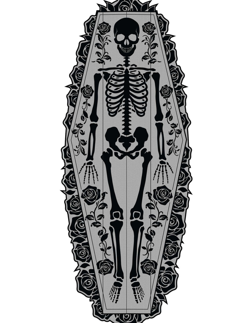 Chemin de table squelette en dentelle 180 x 60 cm