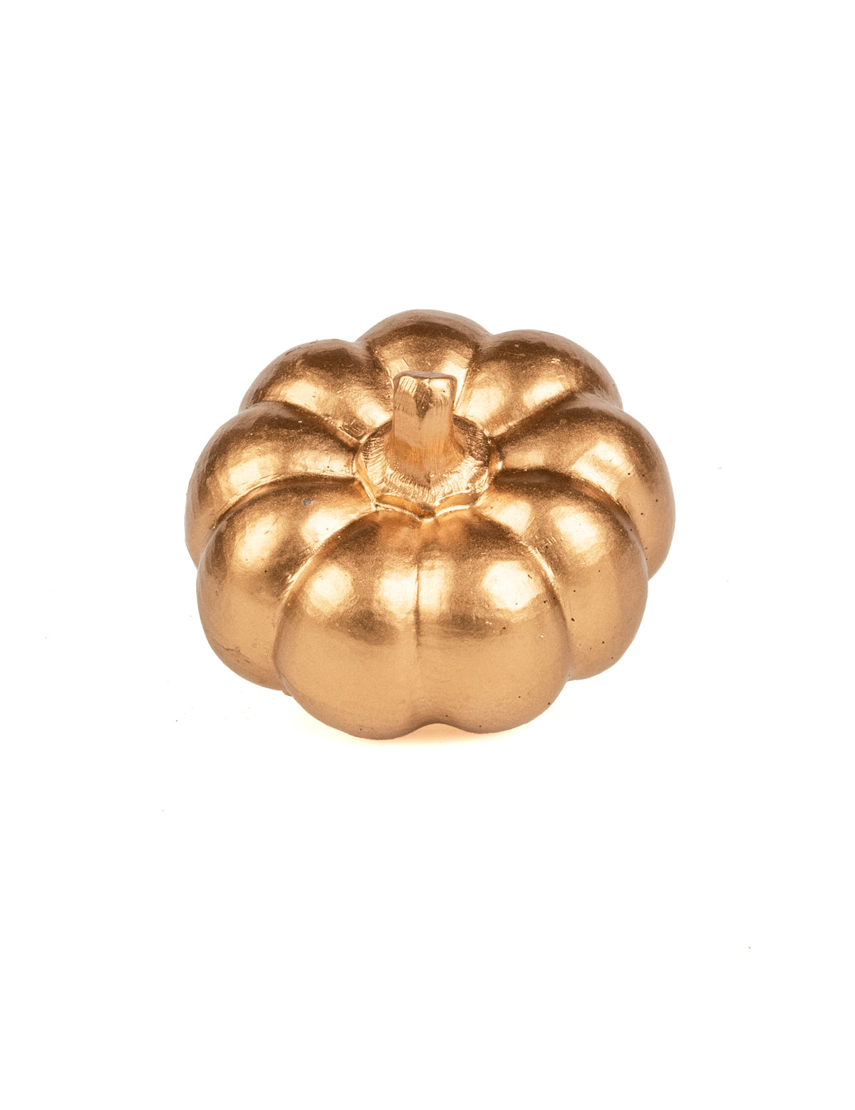 Citrouille en résine dorée 6,5 cm