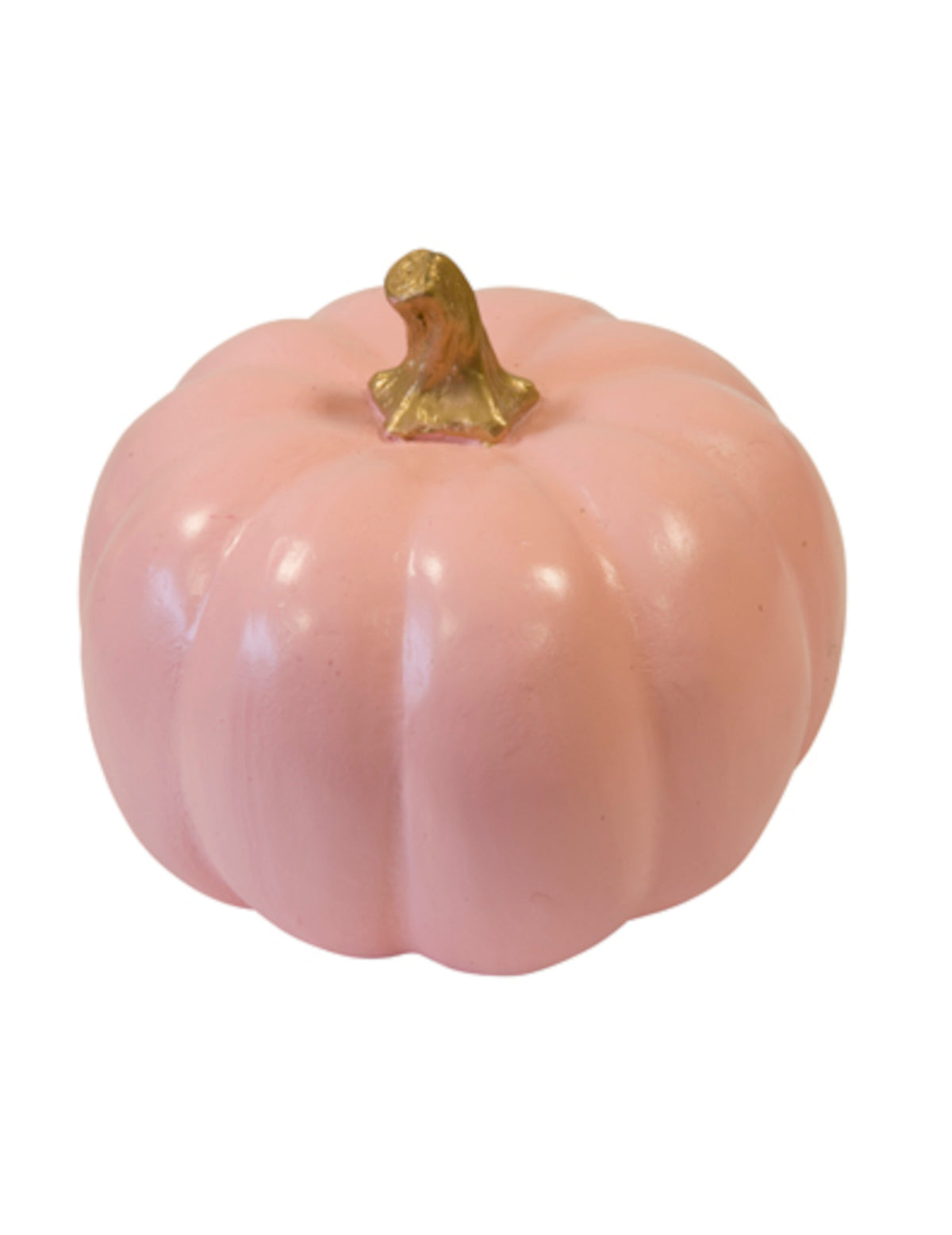Citrouille en résine rose et or 12,5 cm déco Halloween