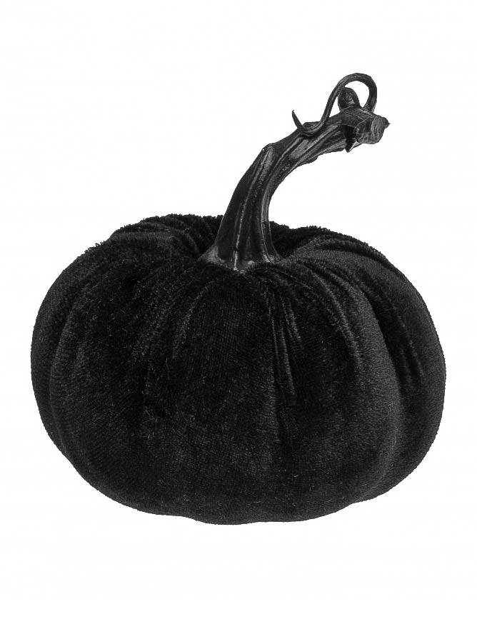 Les citrouilles lumineuses — citrouilles en velours noir, 10 cm