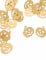 Confettis de table citrouilles dorées en bois 2 cm