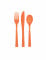 Couverts en plastique orange