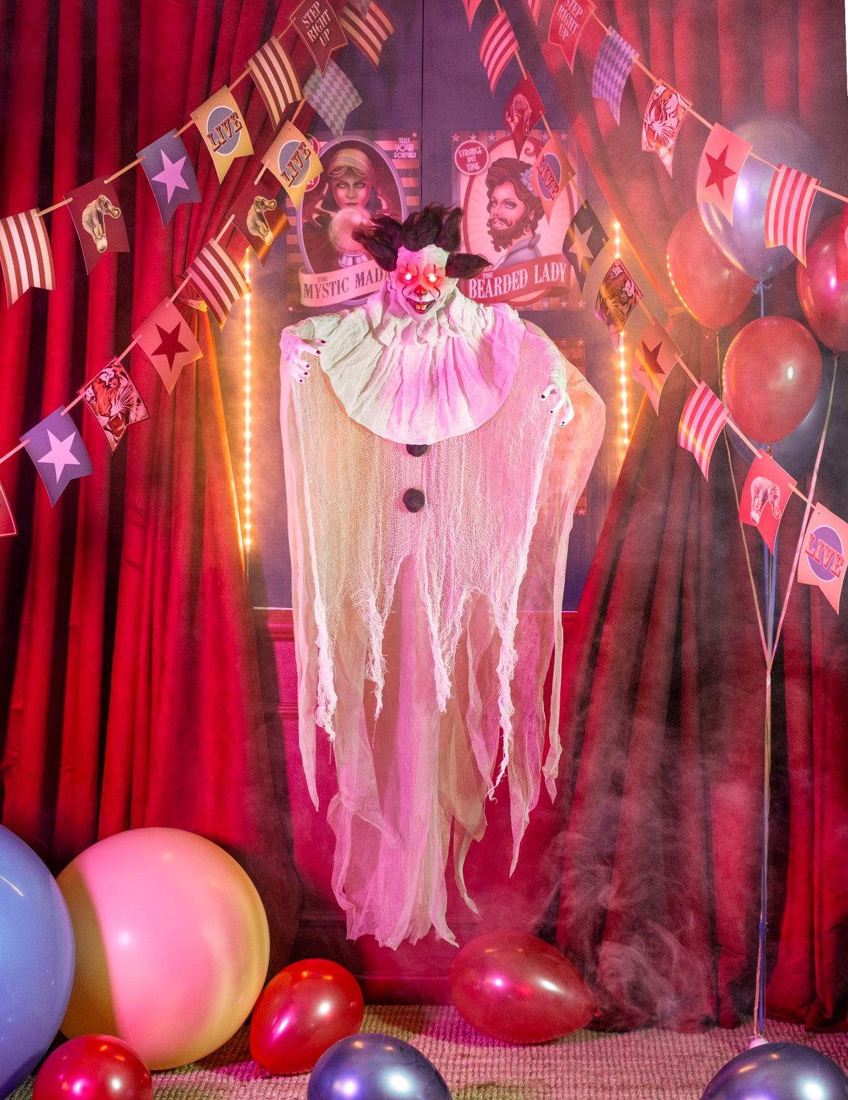 Le cirque maudit — clown tueur à suspendre, 130 cm