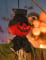 Décoration à suspendre épouvantail citrouille Halloween 1 m