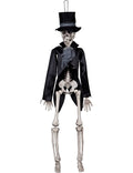 Squelette à suspendre marié gothique Halloween 45 cm