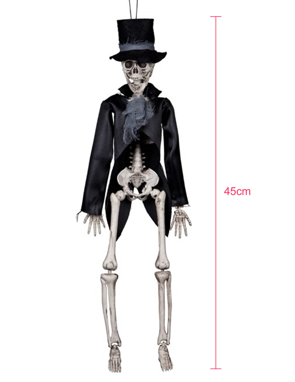 Squelette à suspendre marié gothique Halloween 45 cm