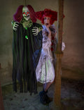 Le cirque maudit — clown suspendu animé, 130 cm
