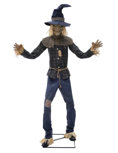 Décoration animée Epouvantail Terrifiant avec bras Articulés Son et Lumières 2,05m