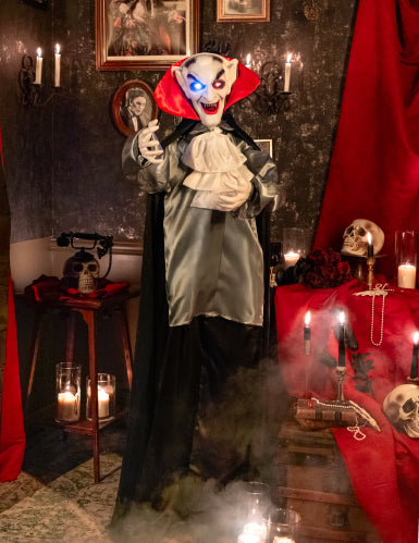 Décoration animée sonore et lumineuse Vampire Souriant 165 cm