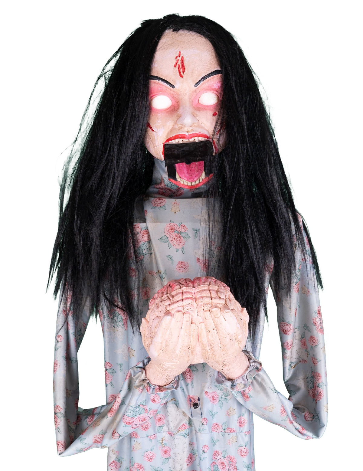 Décoration animée zombie mangeur de cerveau 200 cm