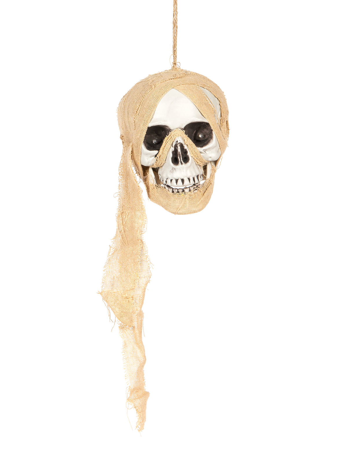 Le trésor du pirate maudit — tête de mort pirate lumineuse à suspendre, 53 cm