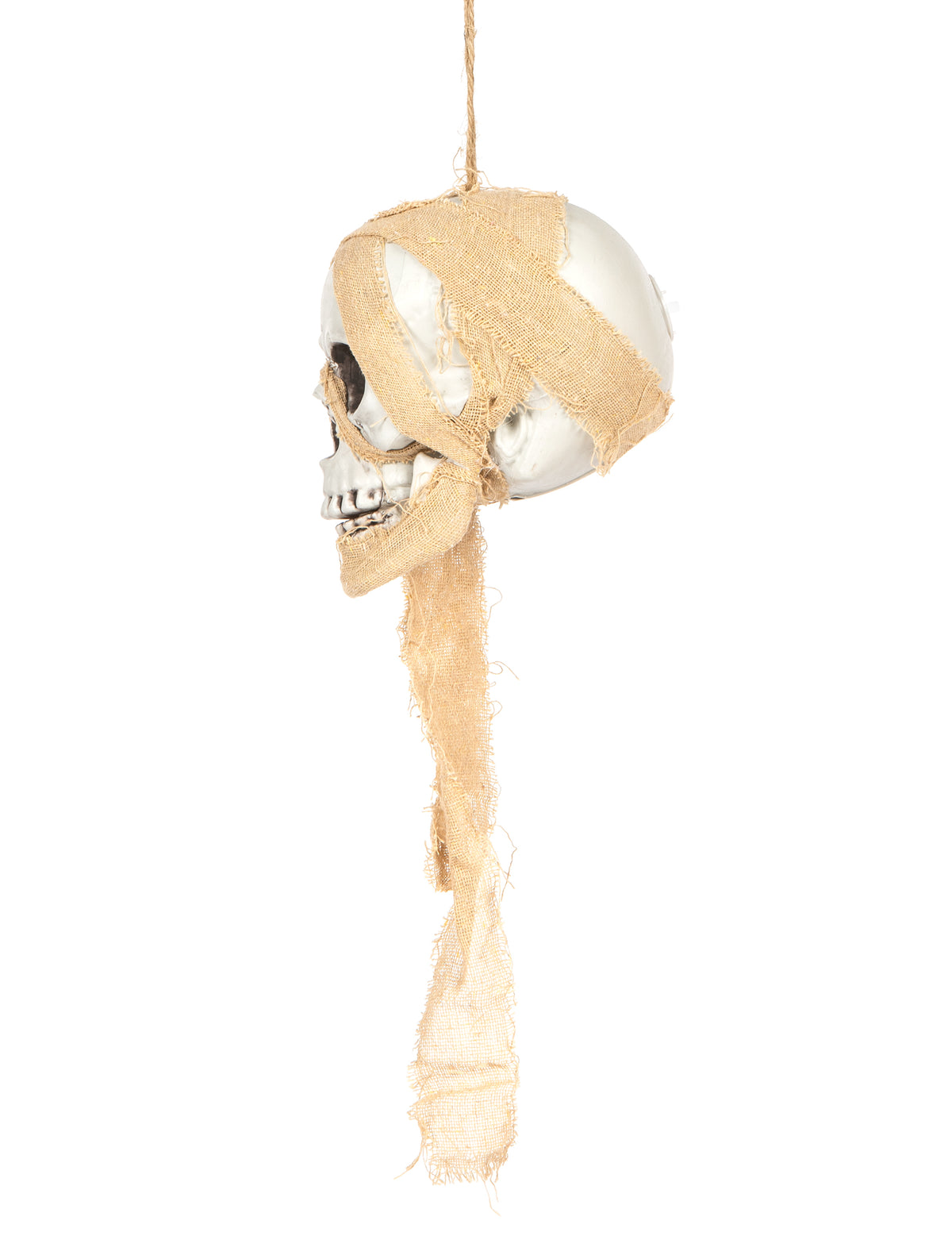 Le trésor du pirate maudit — tête de mort pirate lumineuse à suspendre, 53 cm