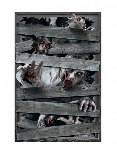 Décoration pour fenêtre zombies 80 x 120 cm