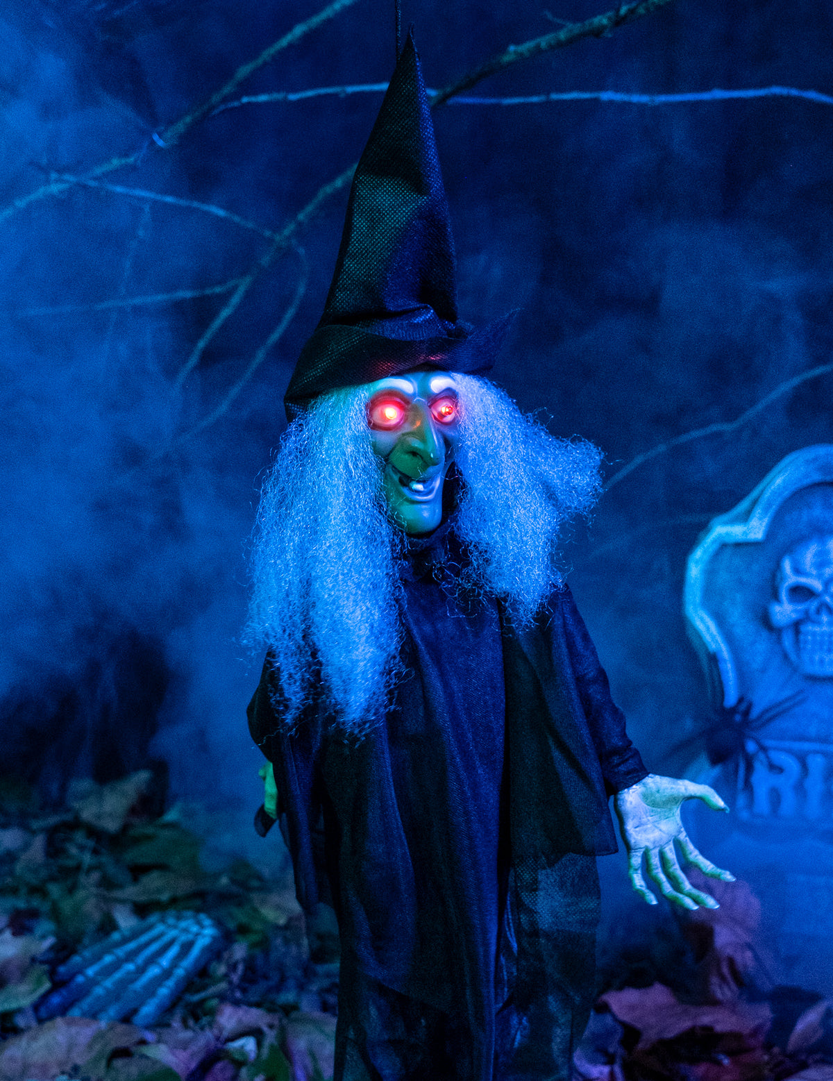 Le cabinet de la sorcière — sorcière animée, lumineuse et parlante