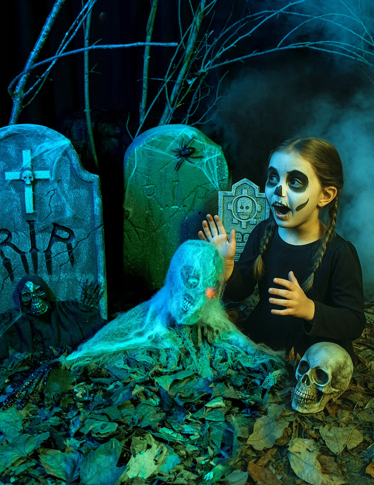 Le cimetière zombie — zombie animé