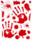 Stickers mains ensanglantées Halloween