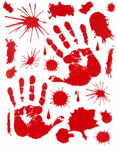 Stickers mains ensanglantées Halloween