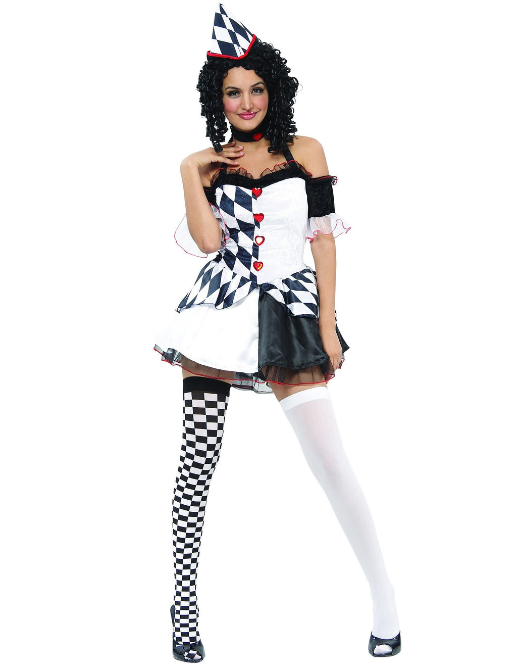Pack arlequine noir et blanc sexy femme — article 1