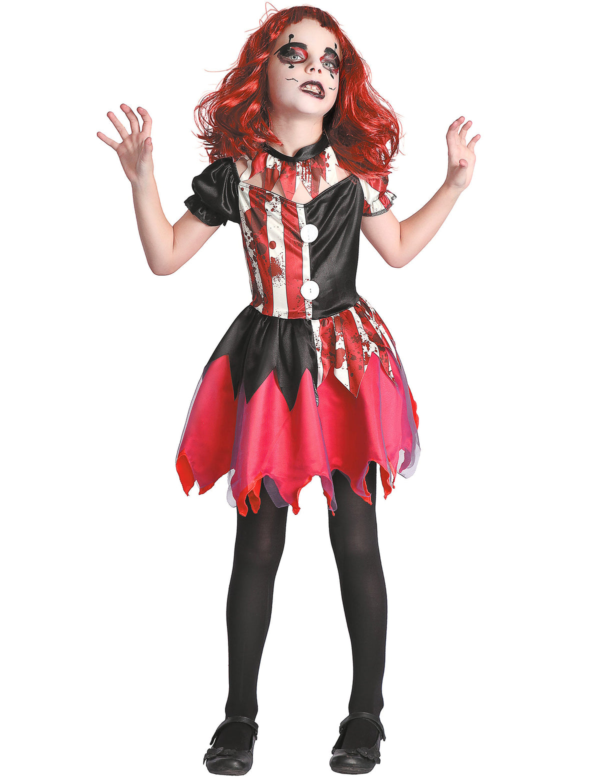 Pack clown ensanglanté rouge et noir fille — photo des articles