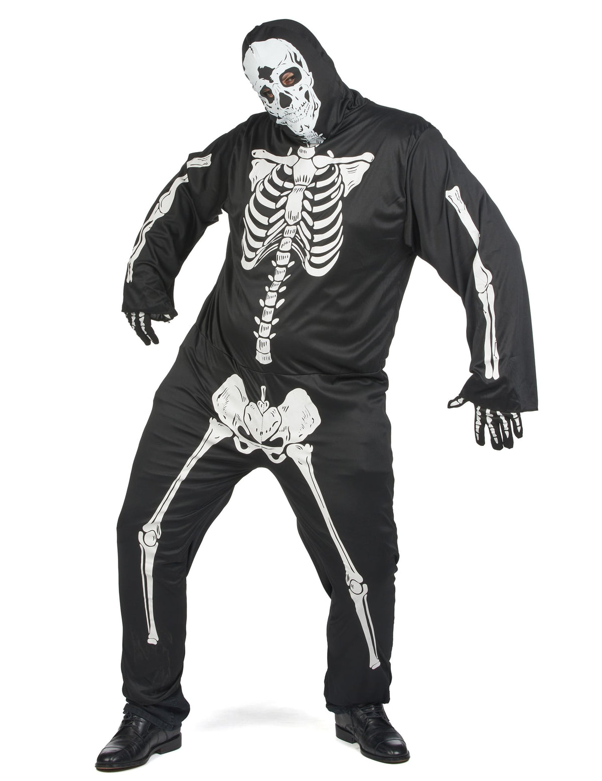 Pack noir squelette homme grande taille Halloween — photo des articles