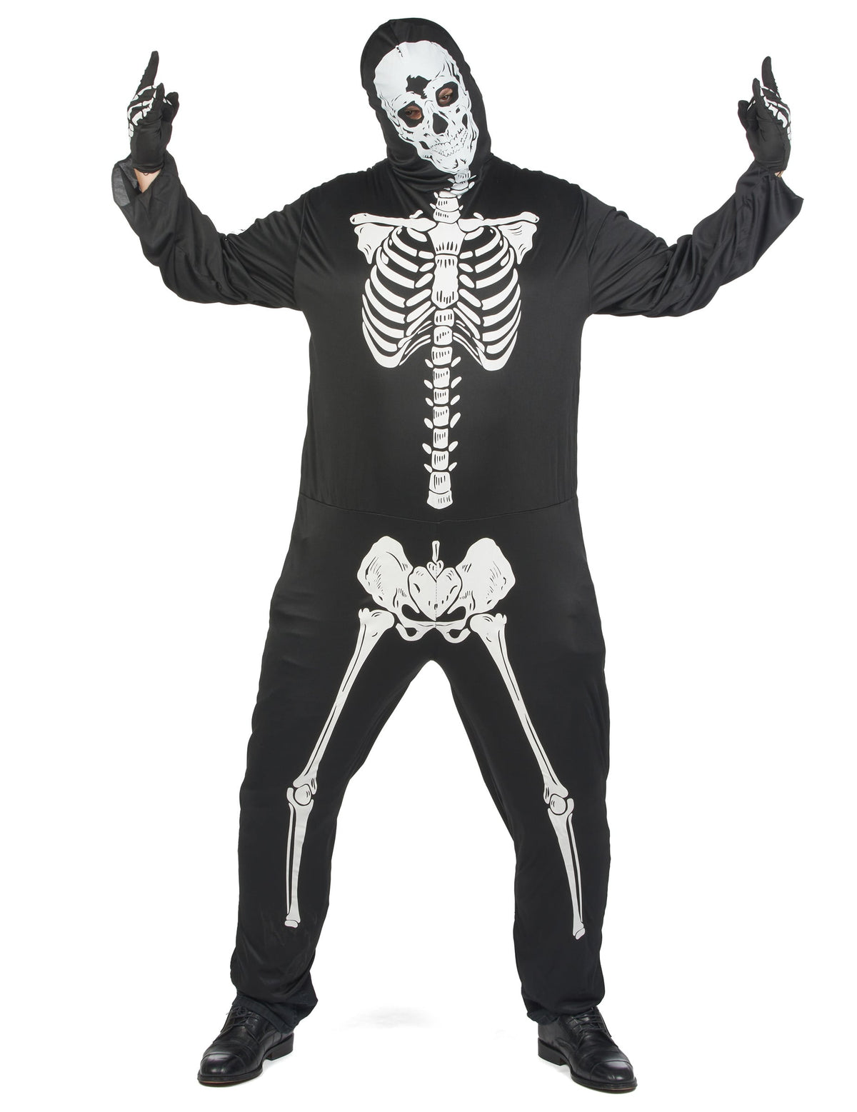 Pack noir squelette homme grande taille Halloween — photo des articles
