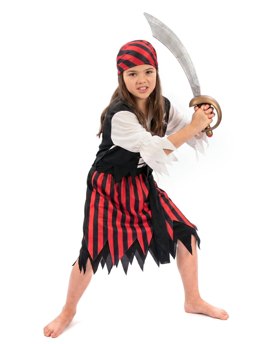 Pack pirate corsaire noir et rouge fille — photo des articles