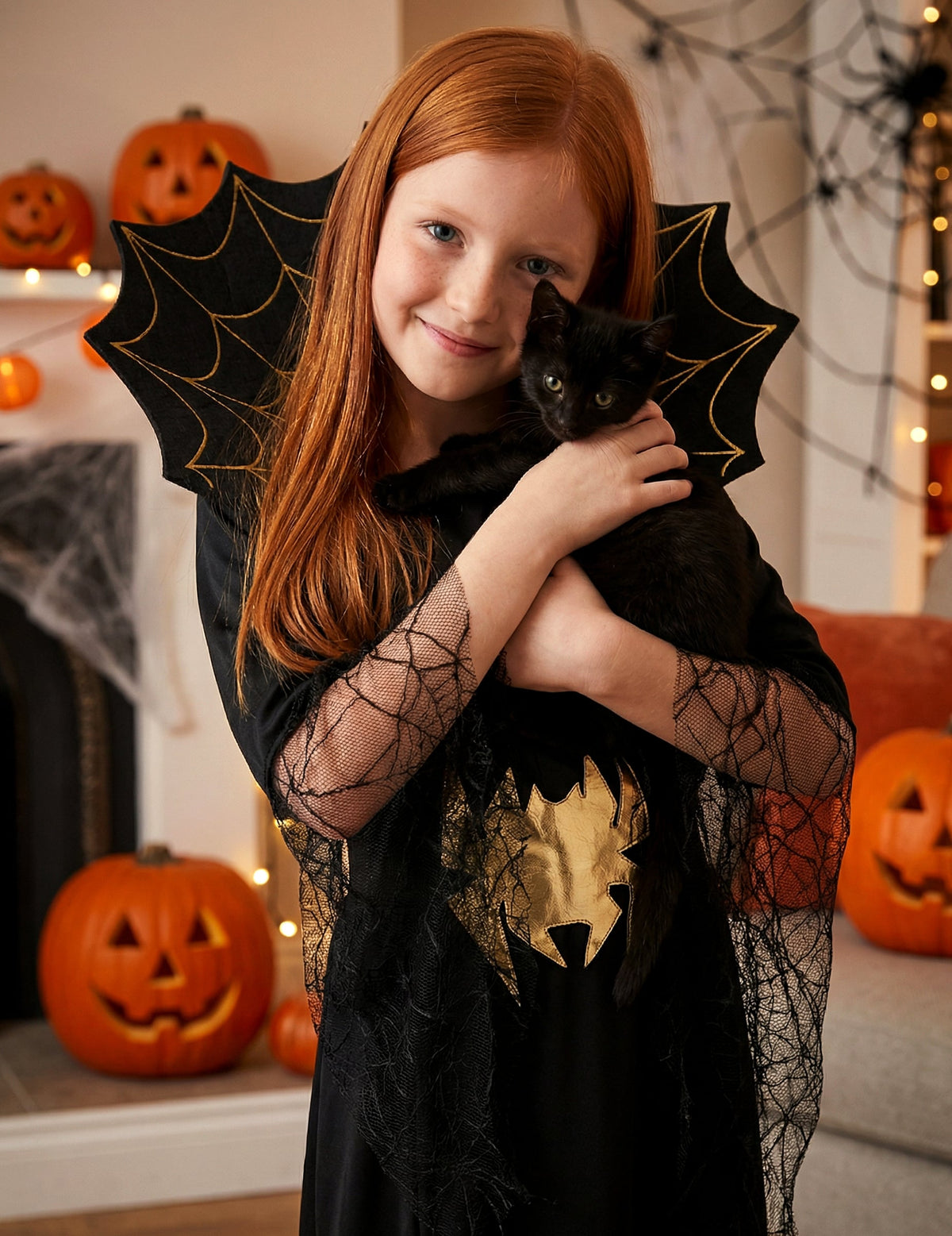 Pack sorcière araignée dorée fille Halloween — photo des articles