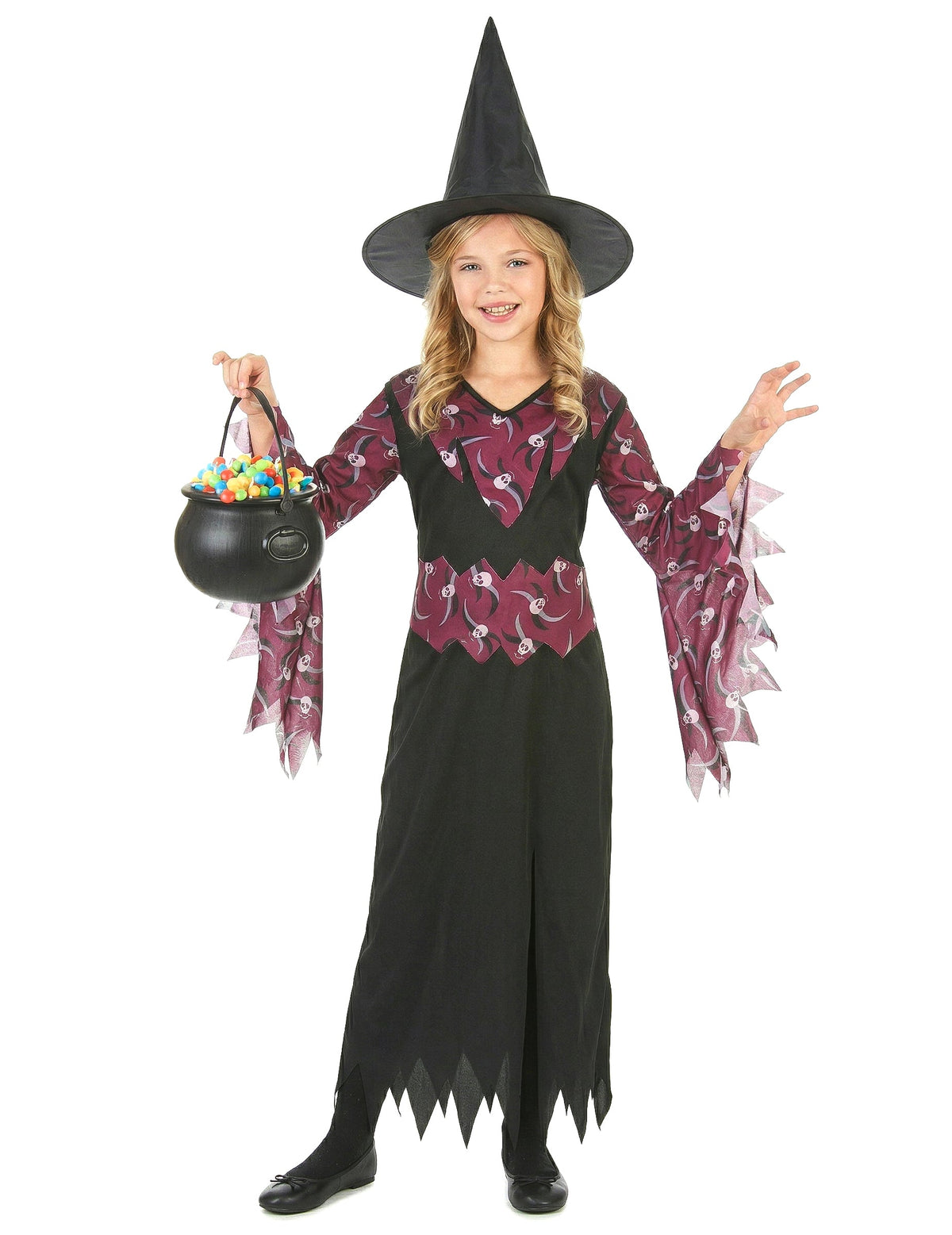 Pack sorcière avec chapeau fille Halloween — photo des articles