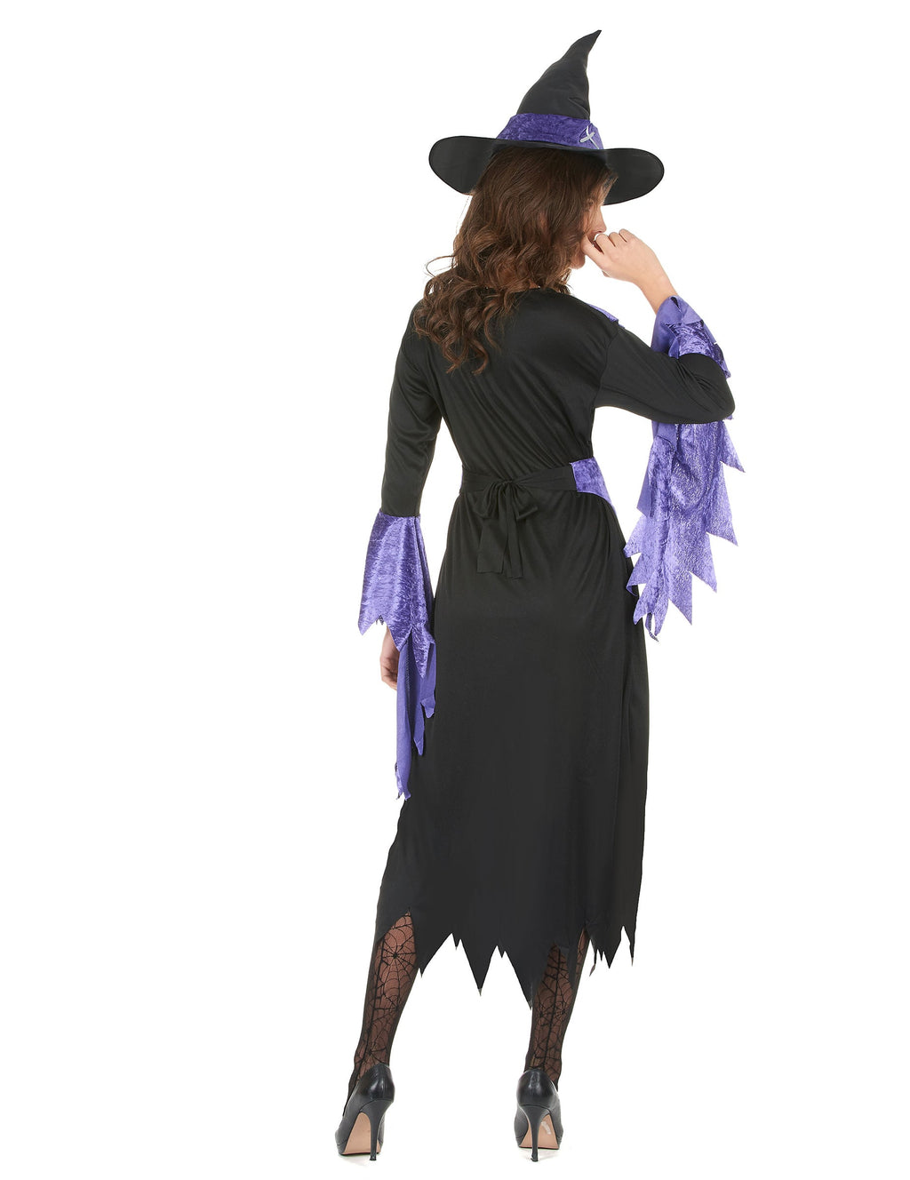 Pack sorcière violette avec chapeau femme Halloween — photo des articles