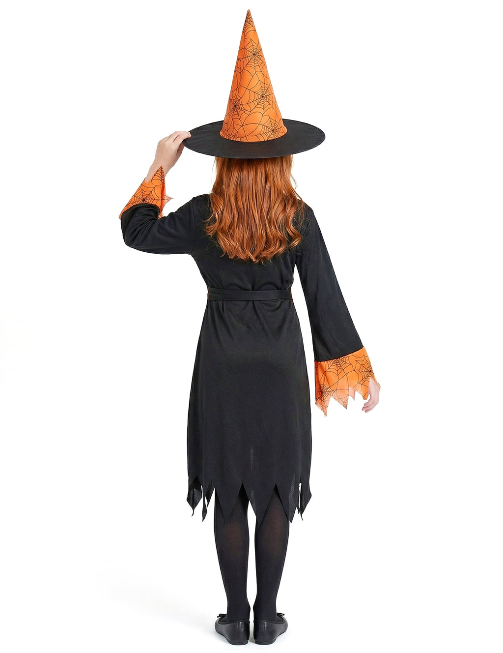 Pack sorcière orange et noire fille — photo des articles
