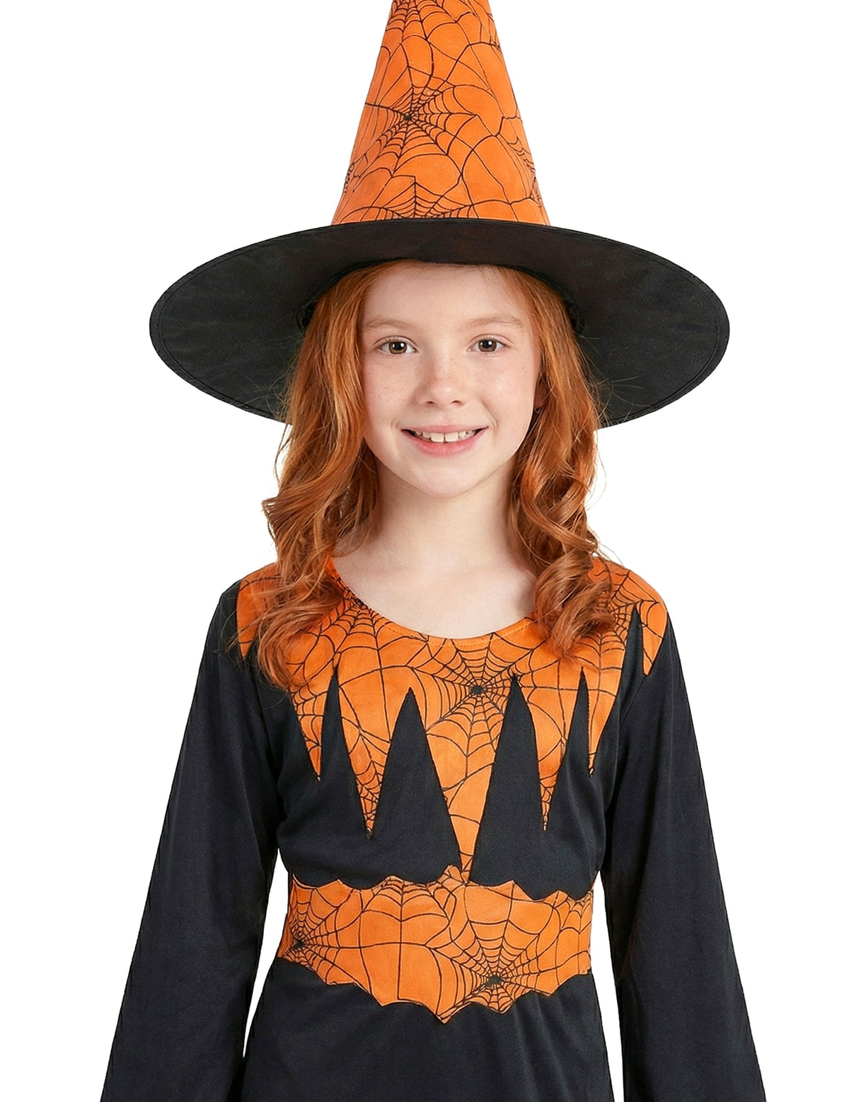 Pack sorcière orange et noire fille — photo des articles
