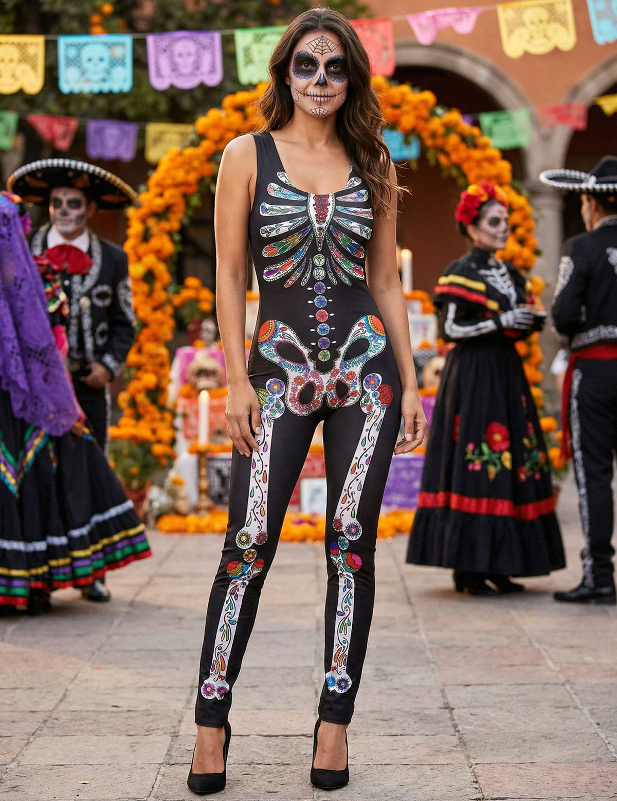 Pack Squelette Dia de los muertos femme — photo des articles