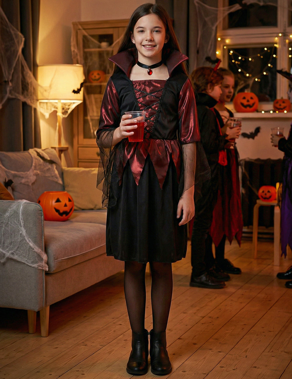 Pack vampire satiné fille Halloween — photo des articles
