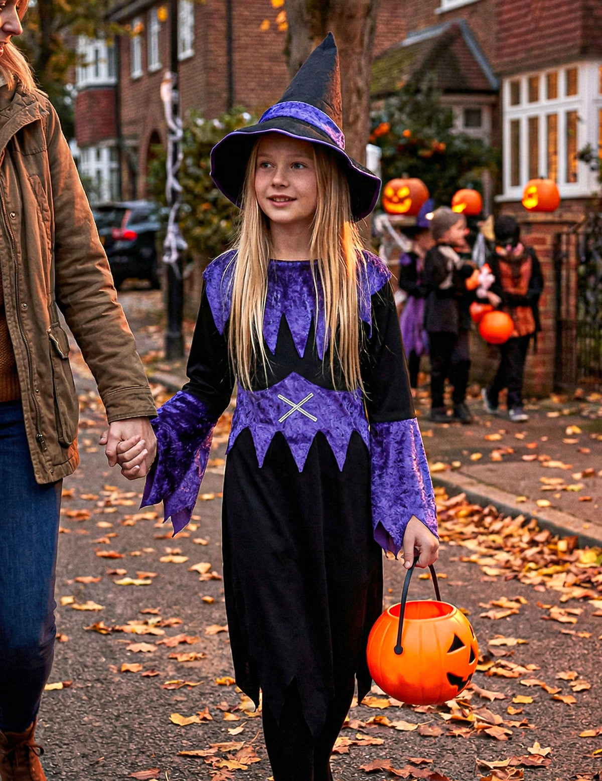 Pack violet de sorcière fille Halloween — photo des articles