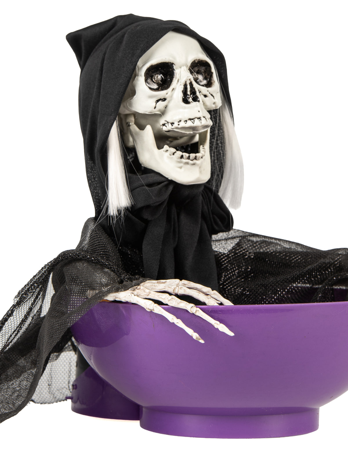 Faucheur macabre avec bol lumineux 52 cm